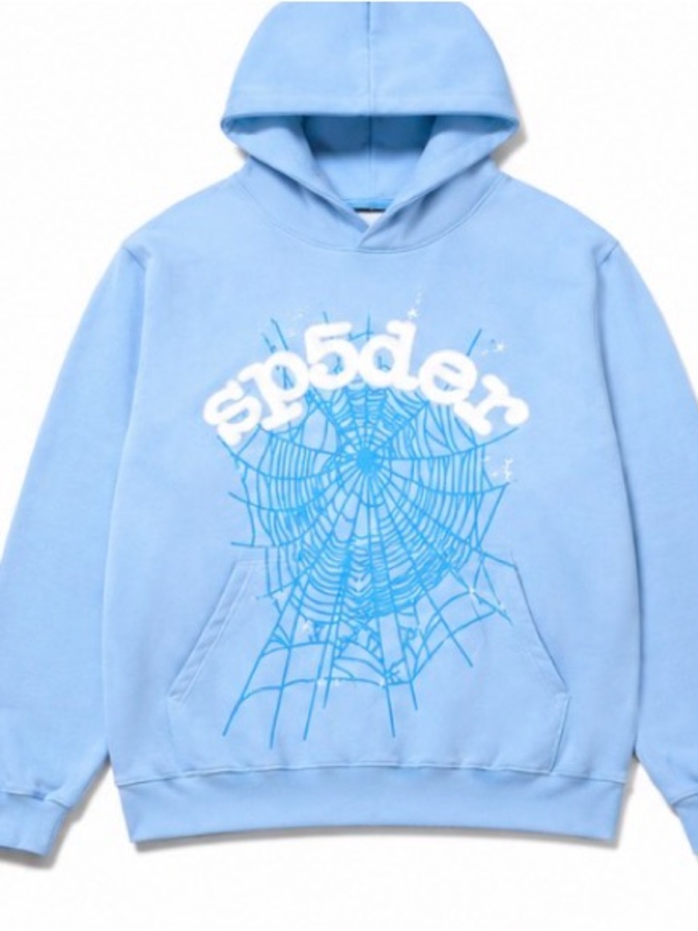Spøøder Light Blue Graphic Pullover Hoodie - Men's Cozy Sweatshirt